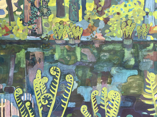 Am Mühlgraben im Mai 2024 75x100 Öl Lw klein