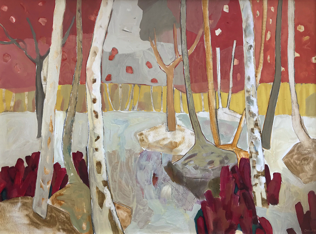 Forest XXVI Eitempera auf Sperrholz 2019 75x99 klein